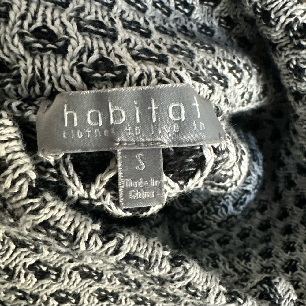 Habitat Sweater Sleeveless Size Small Buttons Artsy Maxamalism Office Travel 🖤 - Picture 5 of 7